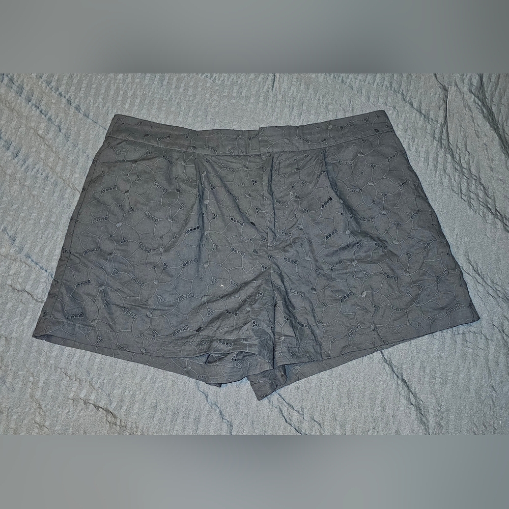 Black patterned shorts